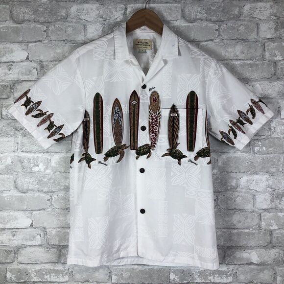 Royal Creations Hawaiian Shirt Mens Small USA Made Turtles Surf Boards - Picture 1 of 9